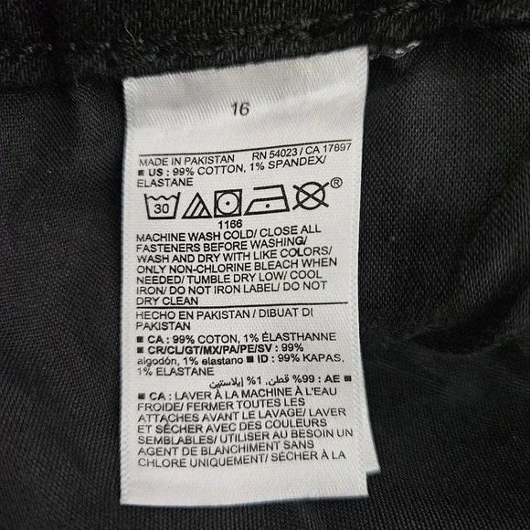 Old Navy OG Straight Denim Shorts Black Jack High Rise Rolled Cuffed - Picture 5 of 6